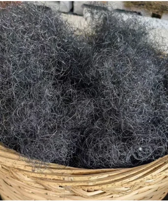Factory wholesale Washed good quality clean curly horse hair for mattress Mongolia Horse Tail Hairs