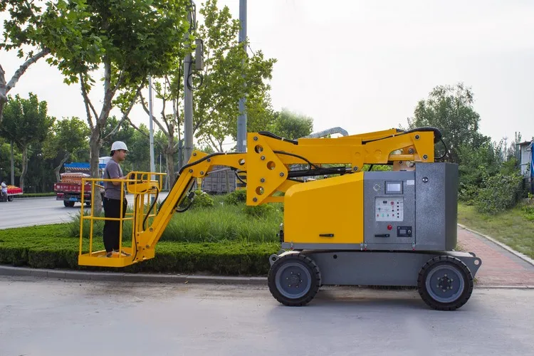 Electric Bending Arm Lift Garden Maintenance Lifting Work Platforms Folding Arm Telescopic Arm Lift Truck