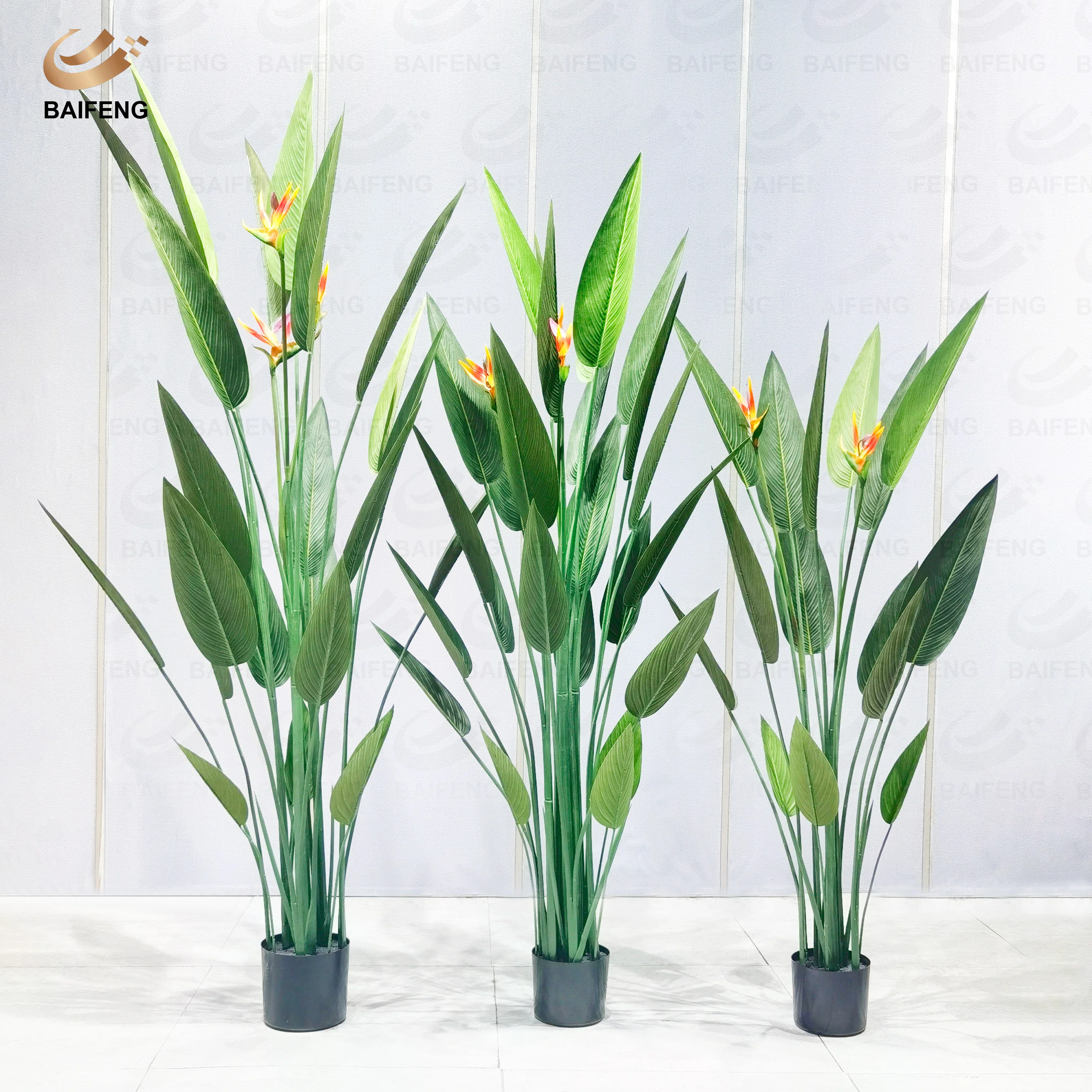 Factory Custom Indoor Decoration Artificial Potted Banana Tree Faux Plastic Canna Tree Wholesale Artificial Plant