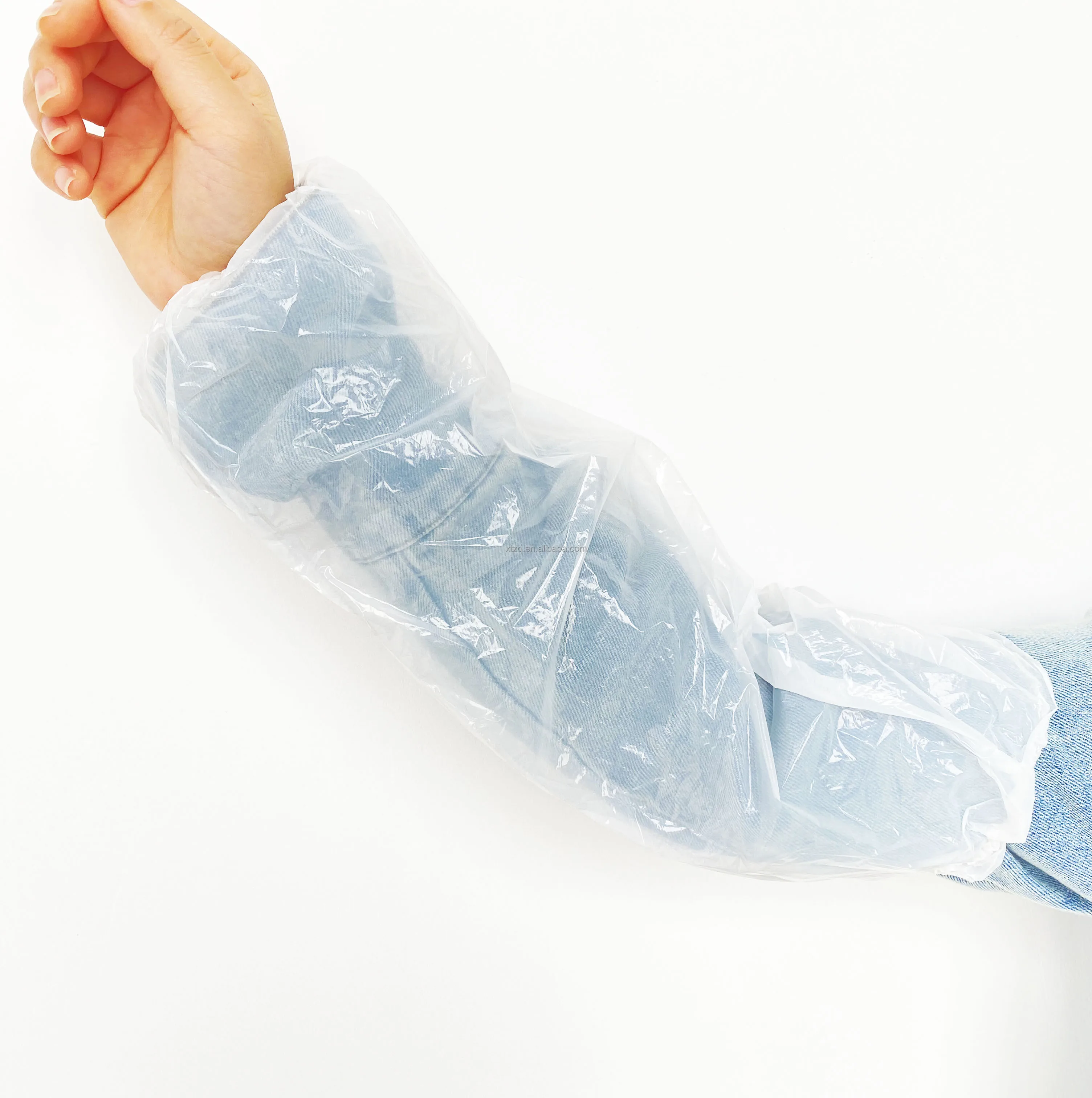 Transparent Plastic Disposable Waterproof Cheap White Customized arm sleeve cover
