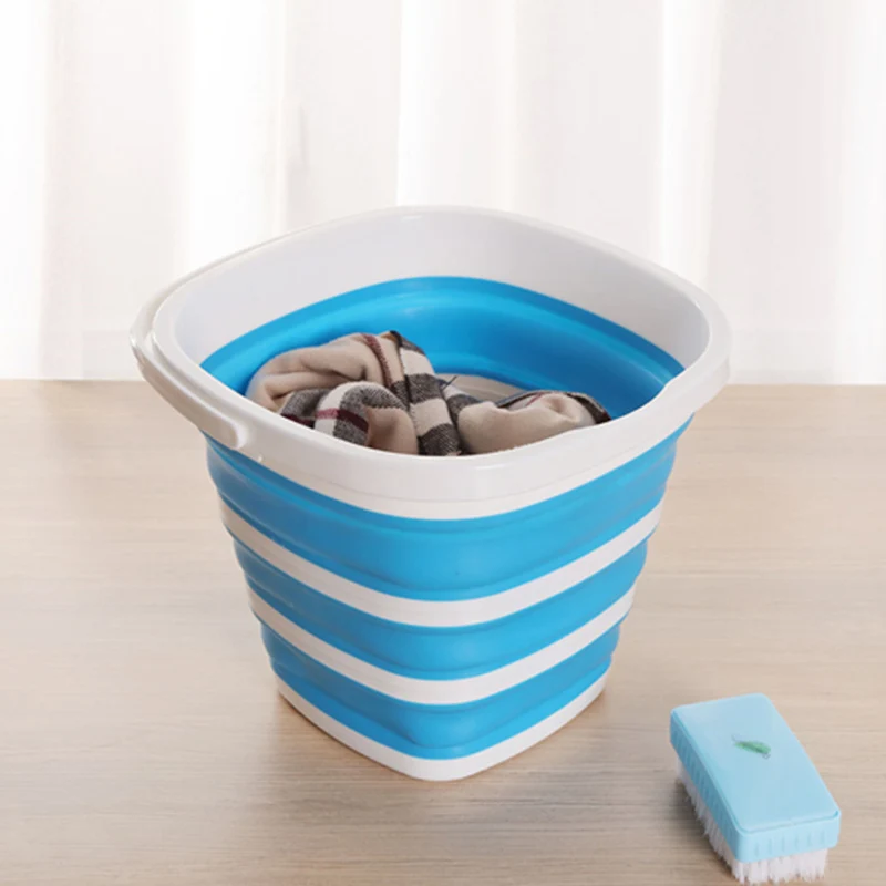 Hot Sell Folding Plastic Water Storage Box Household Silicone Foldable Water Buckets