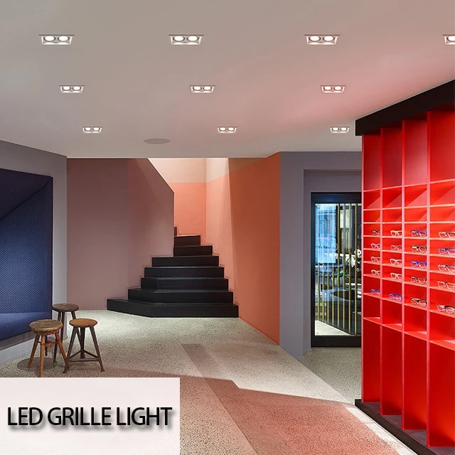 
Modern Indoor Adjustable Aluminium Recessed Spot Downlight Two heads led spotlights 