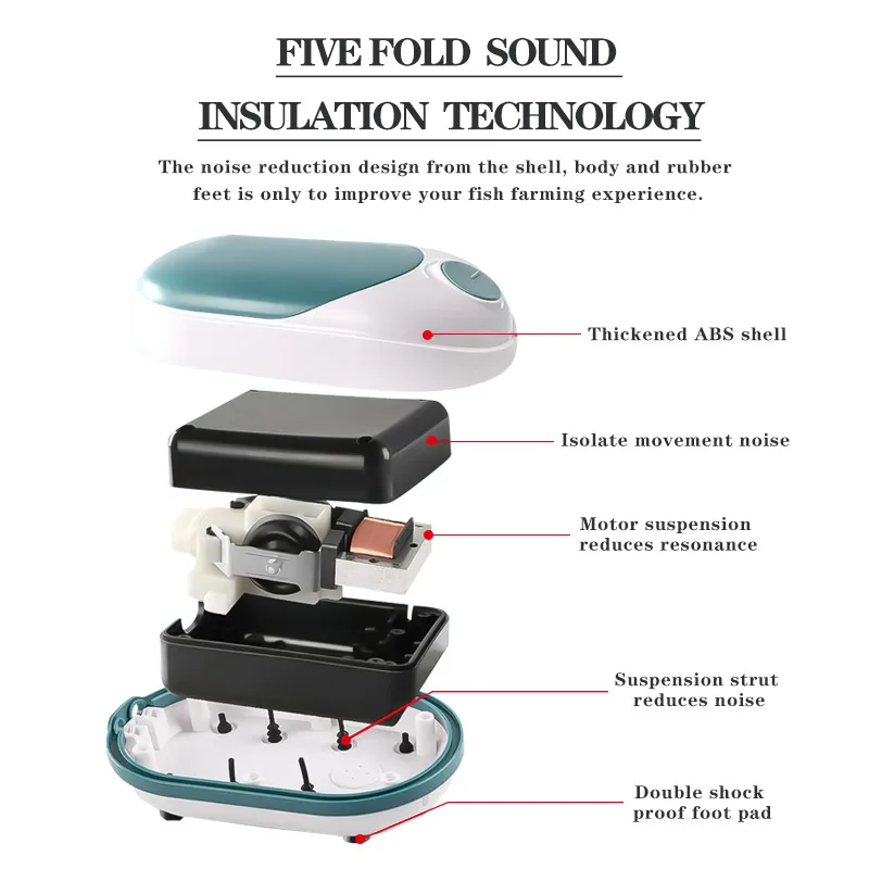 Factory Direct Sales plastic portable fish aquarium air pump for aquarium fish tank