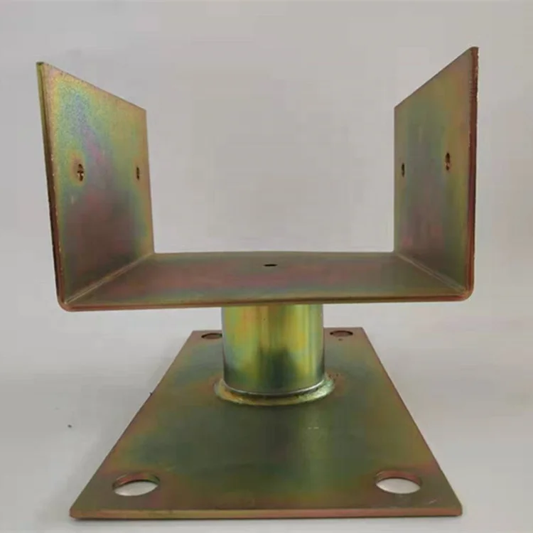 Заводской желтый цинковый винтовой полюсный анкер для деревянных соединителей