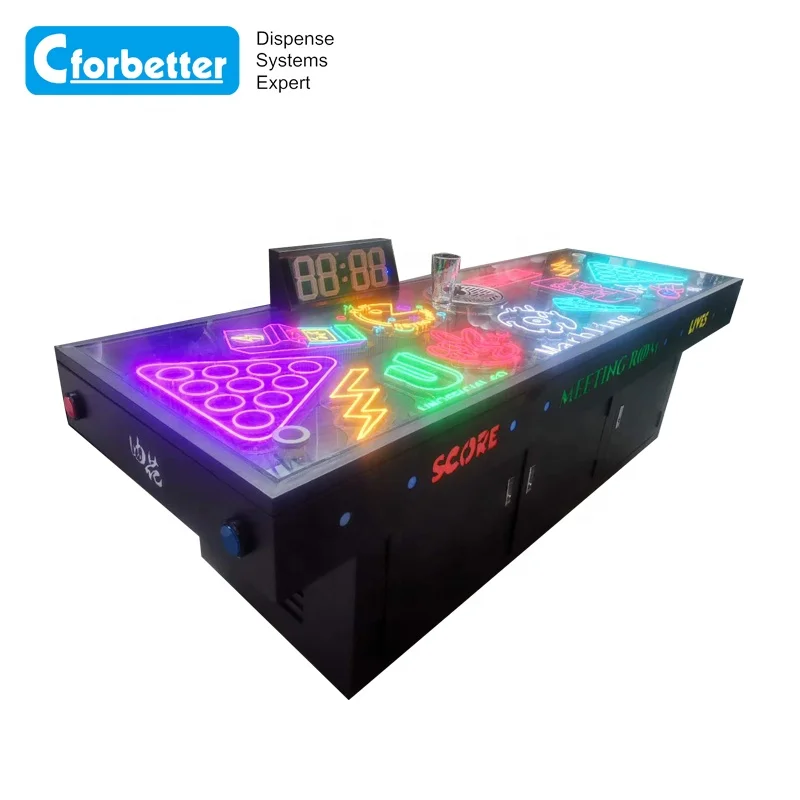 
Bar electronic arcade,Indoor and Outdoor Party Game Table Beer gameTable led neon lights beer game table 