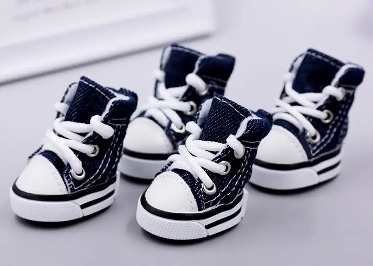 Wholesale Sport Anti-slip Sneaker Casual Pet Shoes Denim Canvas Dog Shoes