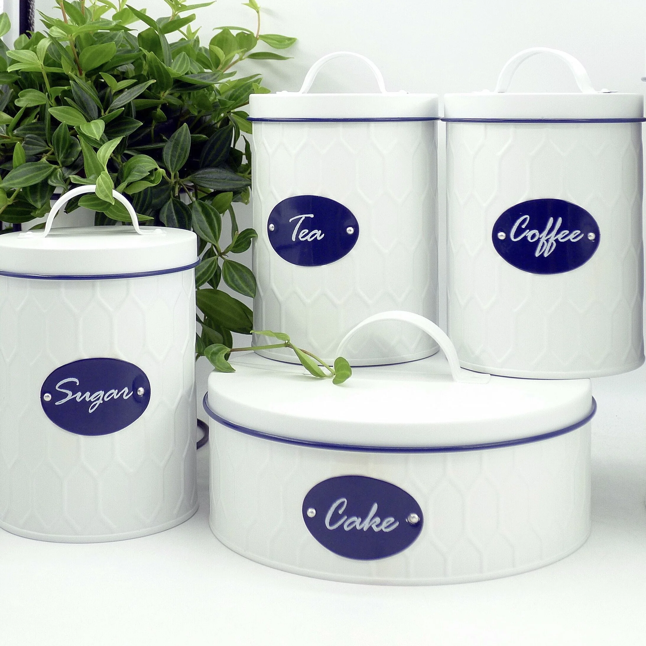 Metal Loaf  Breadbox Set Tea Coffee Sugar Canisters Sets For The Kitchen Food Storage Canister Container