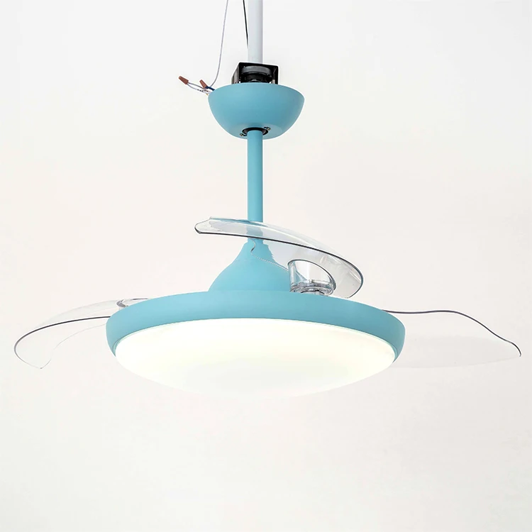 Modern Decorative 220v Remote Control 3 Blades Dc Motor Ceiling Fan With Light LED