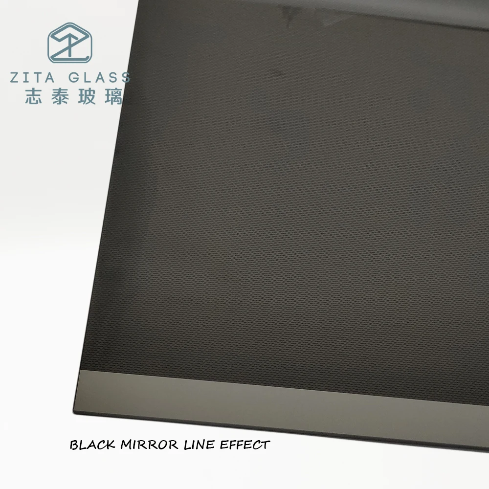 Factory Price Customized Black Mirror Printing Switch Panel Electronic Glass Touch Panel for Water Dispenser