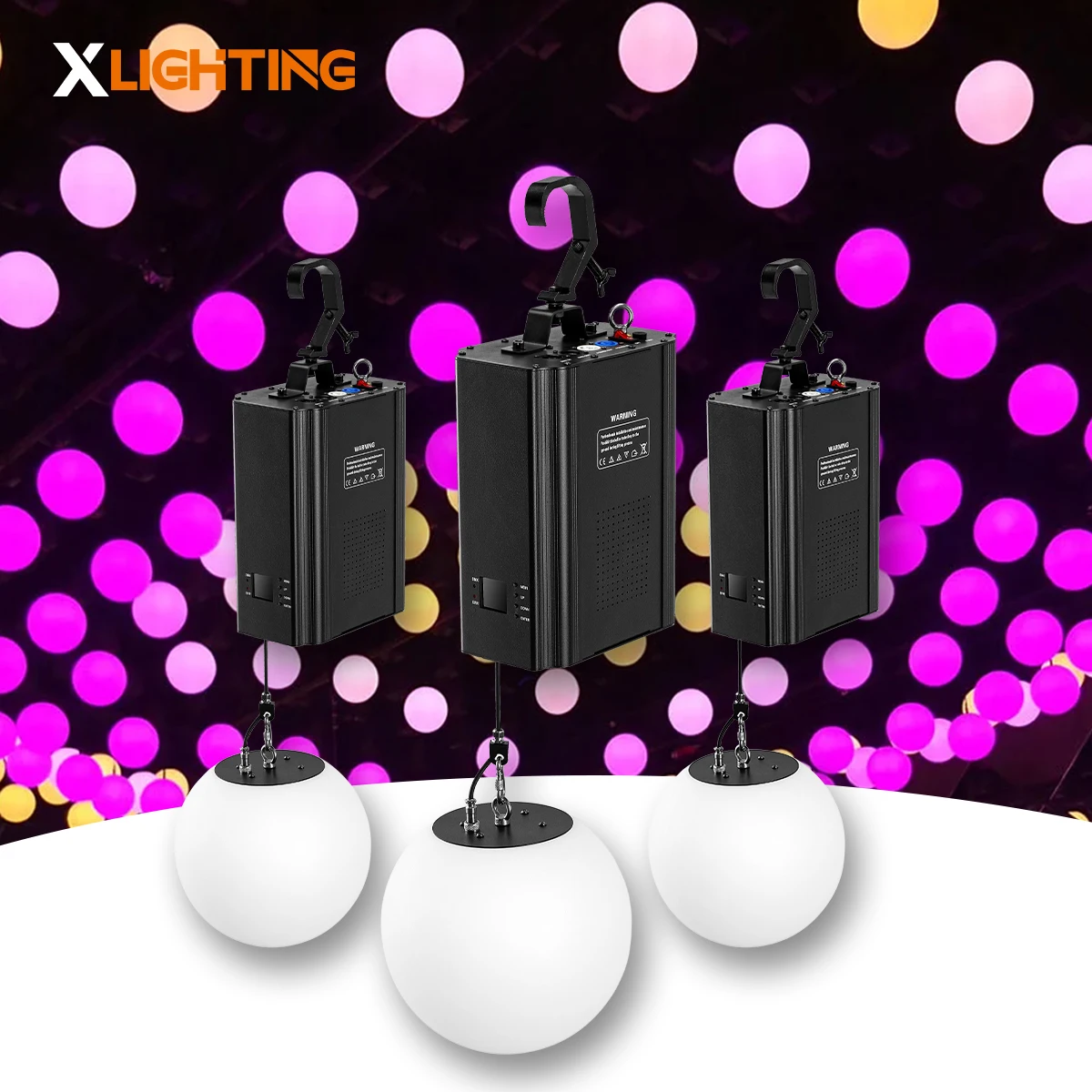 Kinetic Dmx Winch LED Lighting Ceiling Disco Lights With RGBW Color Kinetic Ball Light For Wedding Concert Show