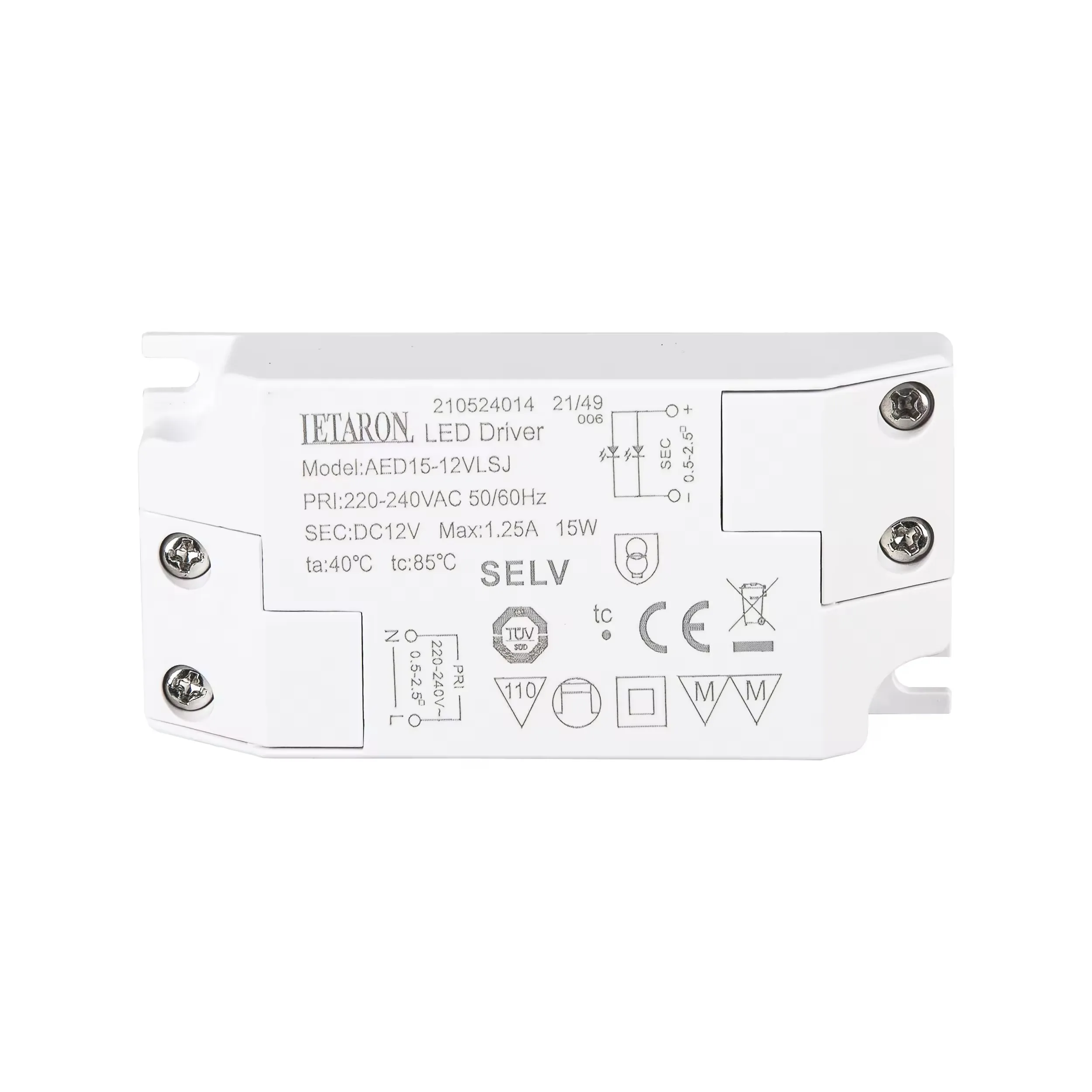 Letaron 240v до 12v трансформатор блок питания 12V 1250mA 15W популярный светодиодный драйвер с гарантией 30000 часов