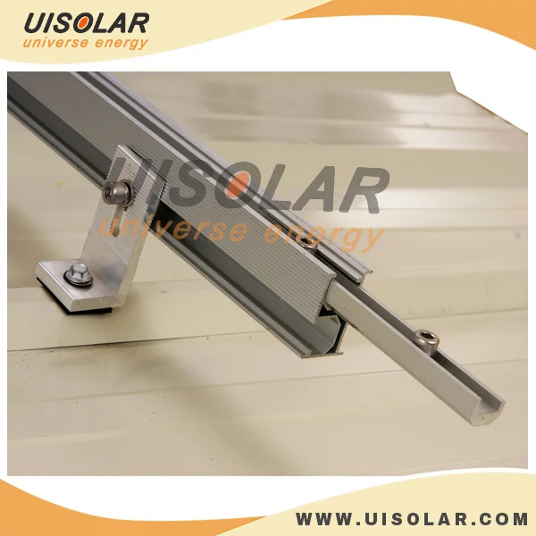 UISOLAR High Quality solar panel Rail Splice Kit Solar Panel Connector Anodized Solar Roof System Natural Silver