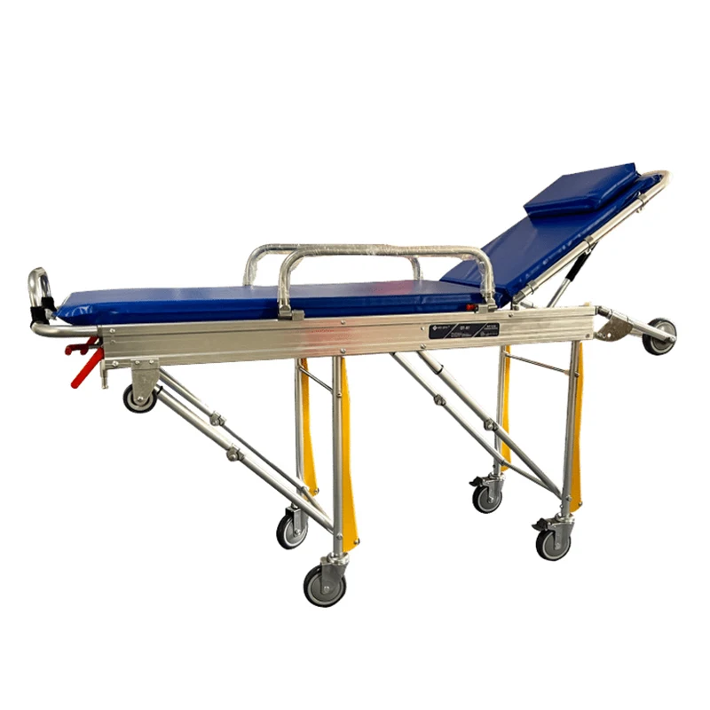JQ-A1-4 Foldable Ambulance Transport Rescue Facility Wheelchair Bed Chair Stretcher