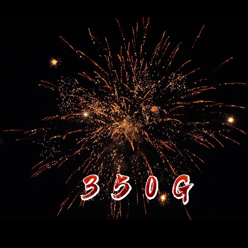 Chinese factory wholesale salute Pyrotechnics 350G 25 Shot Cake Fireworks 2024 from Liuyang