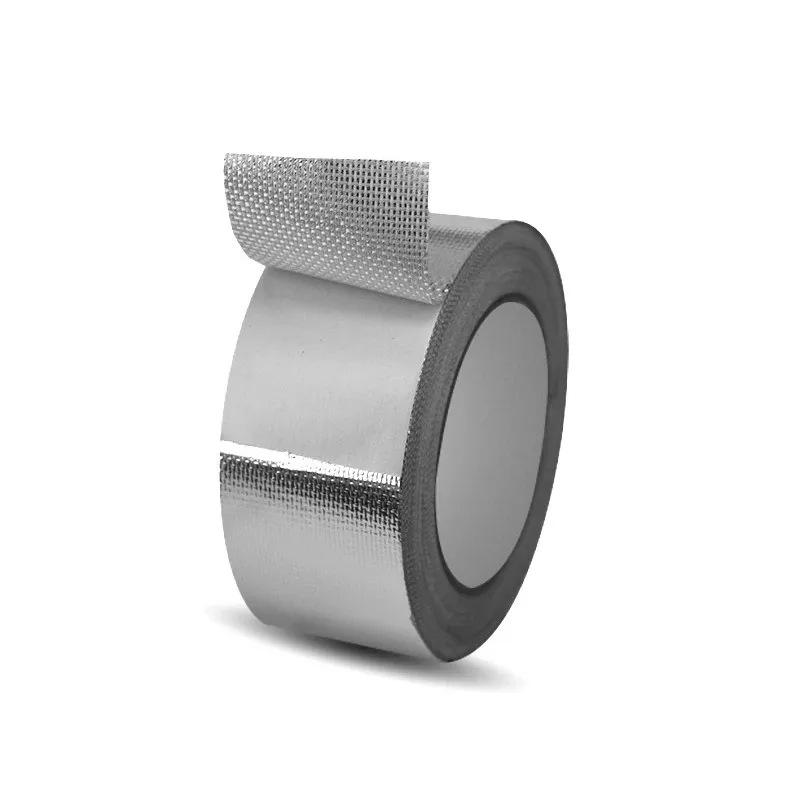 Reinforced Heavy duty Fireproof Fiberglass Cloth Aluminum Duct Adhesive Tape for various duct protection