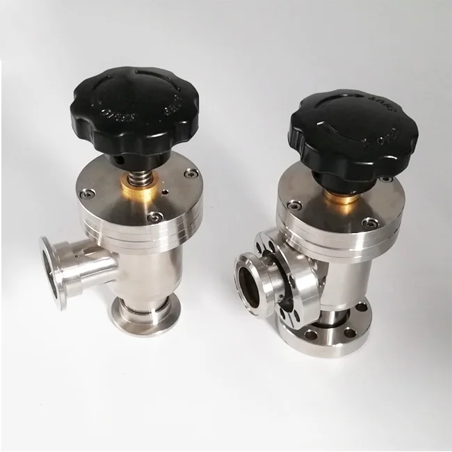 Stainless Steel Manual High Vacuum Flapper Valve KF CF Bellows