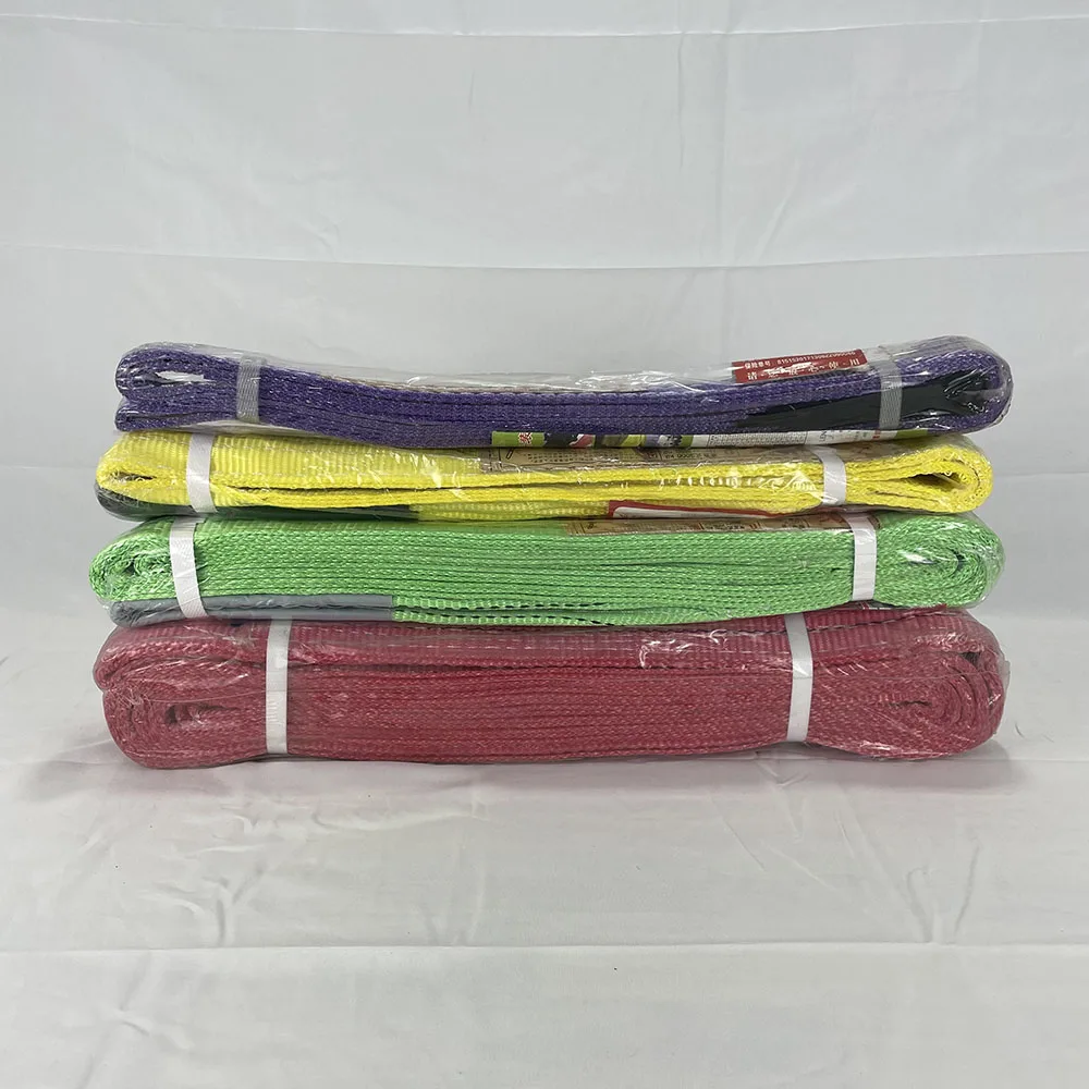 1 - 10 Ton Color Code Textile Tape Lifting Slings Belt Crane Flat Polyester Lift Webbing Sling