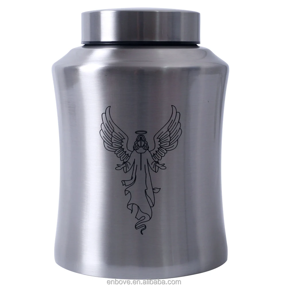Hi quality Stainless Steel Adult standard size 6x9 inch Cremation Urns for Human Ashes