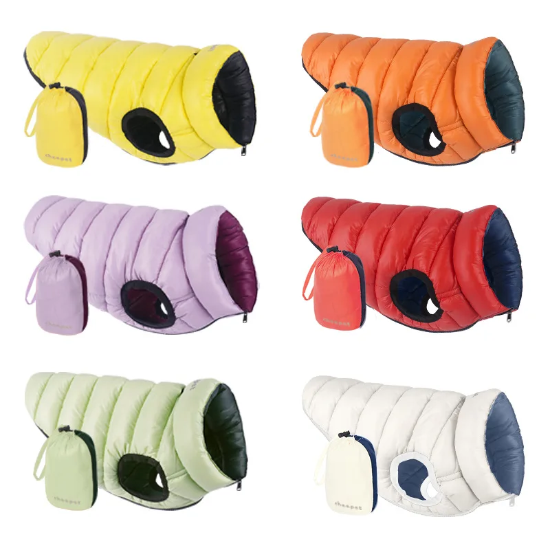 High Quality New Pet Clothes Dog Puffer Coat Double Side Reversible Coats For Winter Fashion Thicker Warm Pet Jacket With Bag