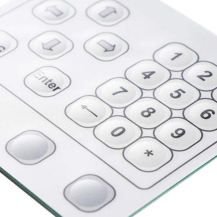 Emboss tactile push button microwave oven membrane switch keypad