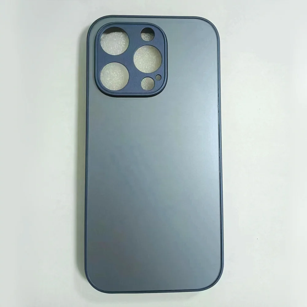 AG Frosted Glass Phone Case With Dustproof Speaker Design For iPhone 13 pro max Matte AG Glass Mobile Phone Case