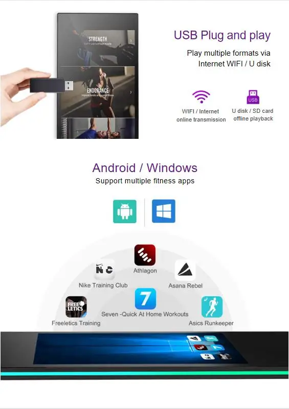 Factory Floor Stand Touch Screen Magic Smart Mirror Interactive Digital Signage and Displays Advertising Players Screen Kiosk