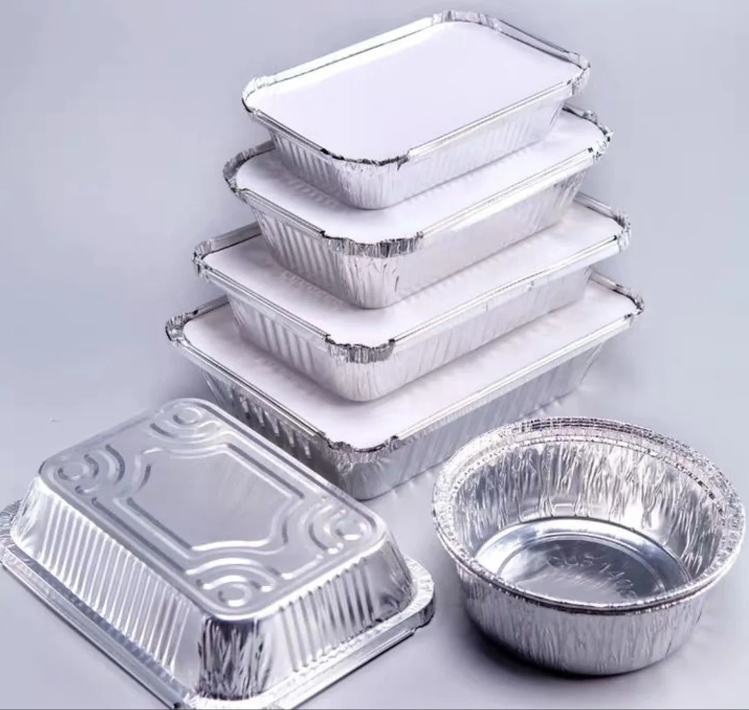  Логотип OEM алюминиевая фольга для упаковки пищевых продуктов одноразовый небольшой лоток из фольги маленький контейнер