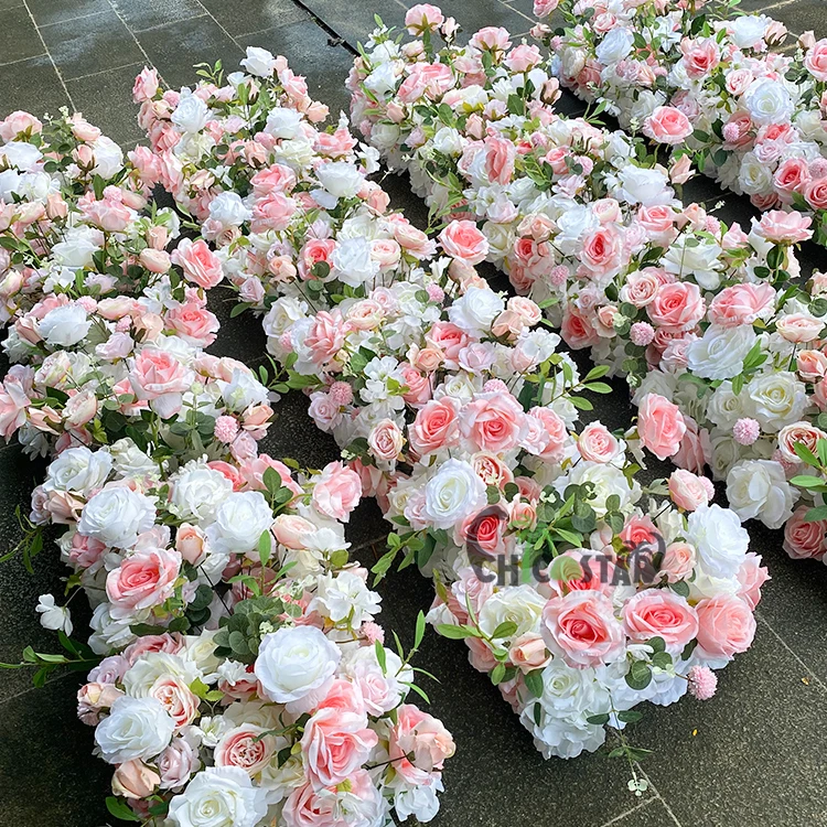 Table Flower Row Flowers Artificial Runner Flowers For Wedding Decorations