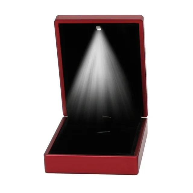 Opening jewelry parts packaging ring box with led  light