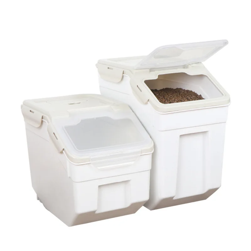 
Custom Pet Jar Household Plastic Food Grain Storage Tank pet food container 