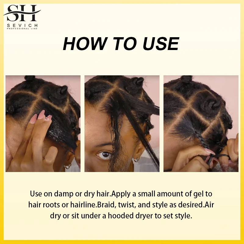 Private Label Hair Braiding Gel Castor Oil Nourishing Scalp Extra Hold Shine Jam Braid Gel