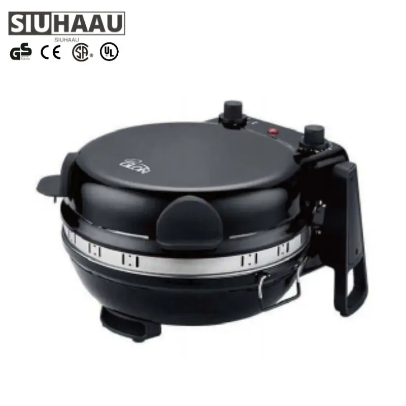 12-Inch Mini Electric Pizza & BBQ Oven Stainless Steel Built-In With Rotating Feature USB Power Source Household Stone
