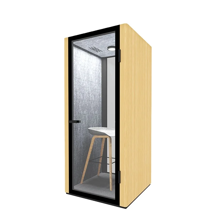 WEWORTH OEM indoor europe quiet mobile coworking space metal furnished small soundproof phone booth for office