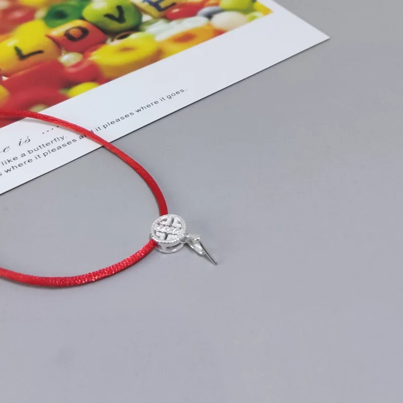 S925 Sterling Silver DIY Jade Pendant Buckle Accessory with Diamond for Safety Jewelry Findings & Components