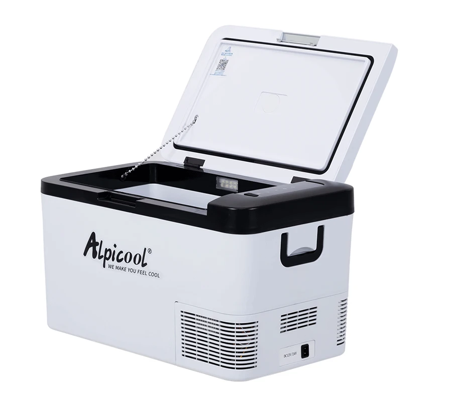 mini K18  portatil vehiculo refrigerador congelador frigo para RV caravana campista viajar doble uso