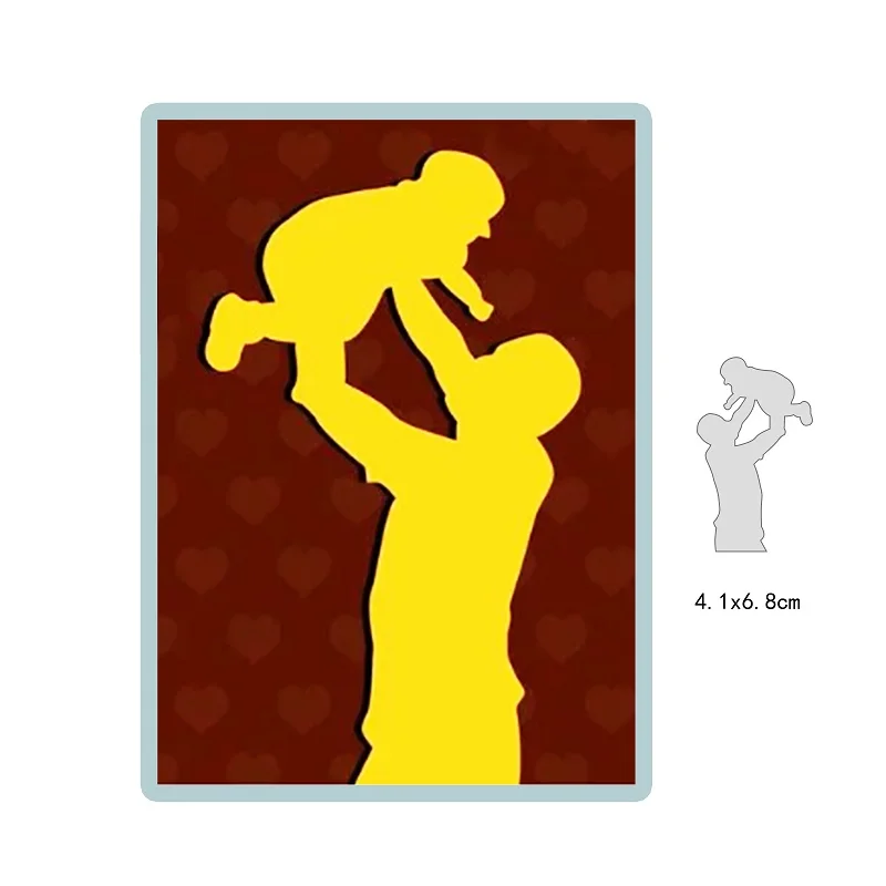 
2021 new metal cutting dies craft knife mould blade punch stencils dies for making card Dad and baby decoration Scrapbook pape 