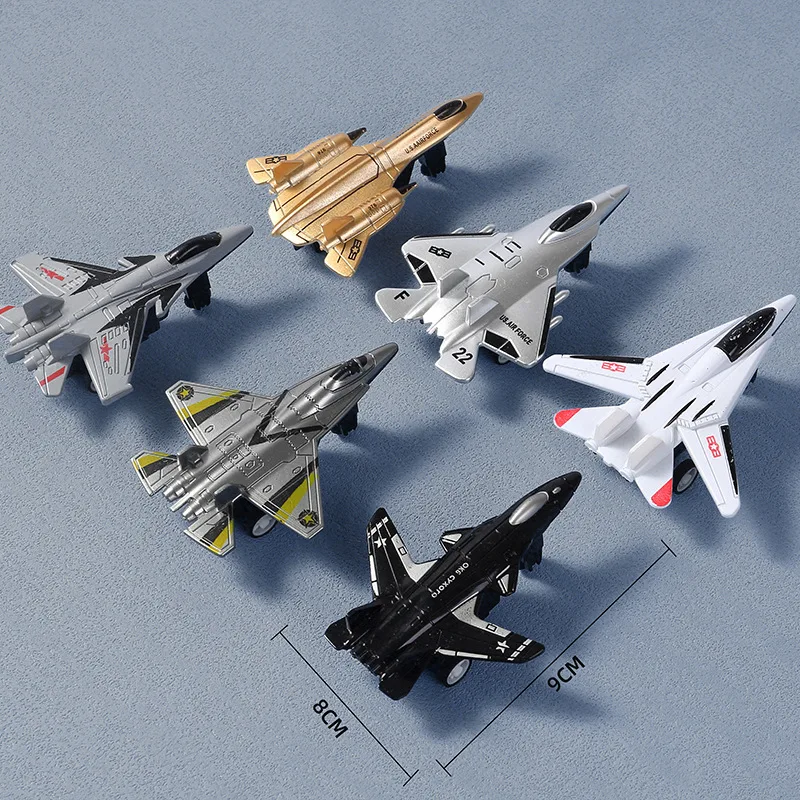 Hot Selling bulk toys children promotional toys military fighter plane Pull Back mini plane cheap small plastic airplane toy
