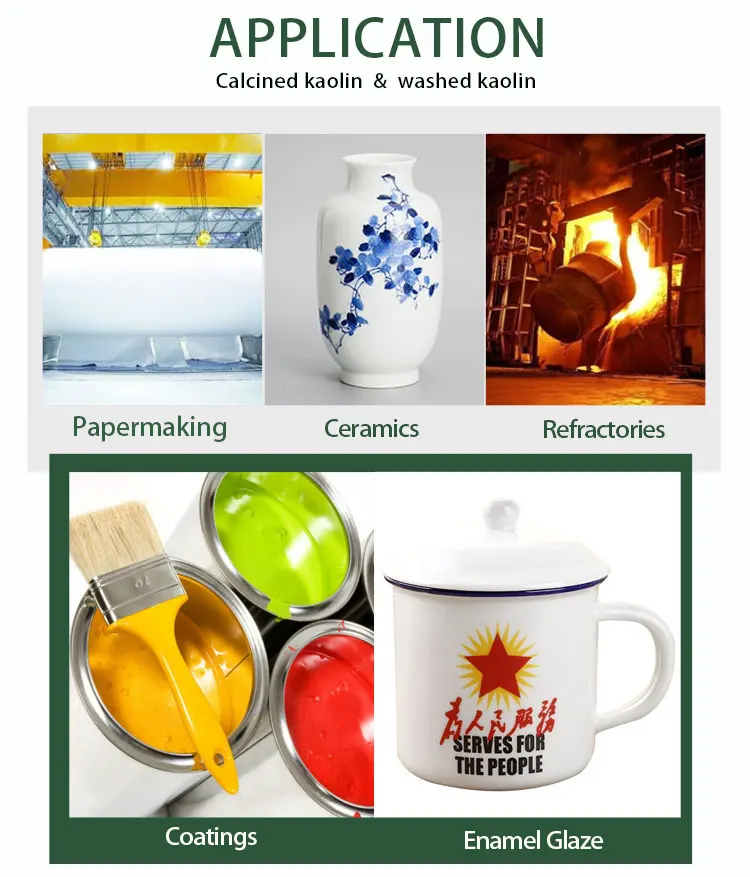 Calcined Kaolin Clay whiteness 95+