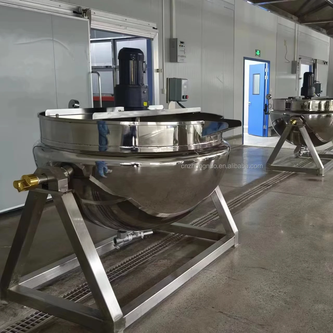 100L 300L 500L industrial steam/gas/electric jacketed cooking kettle cooking mixer pot jacket kettle with agitator