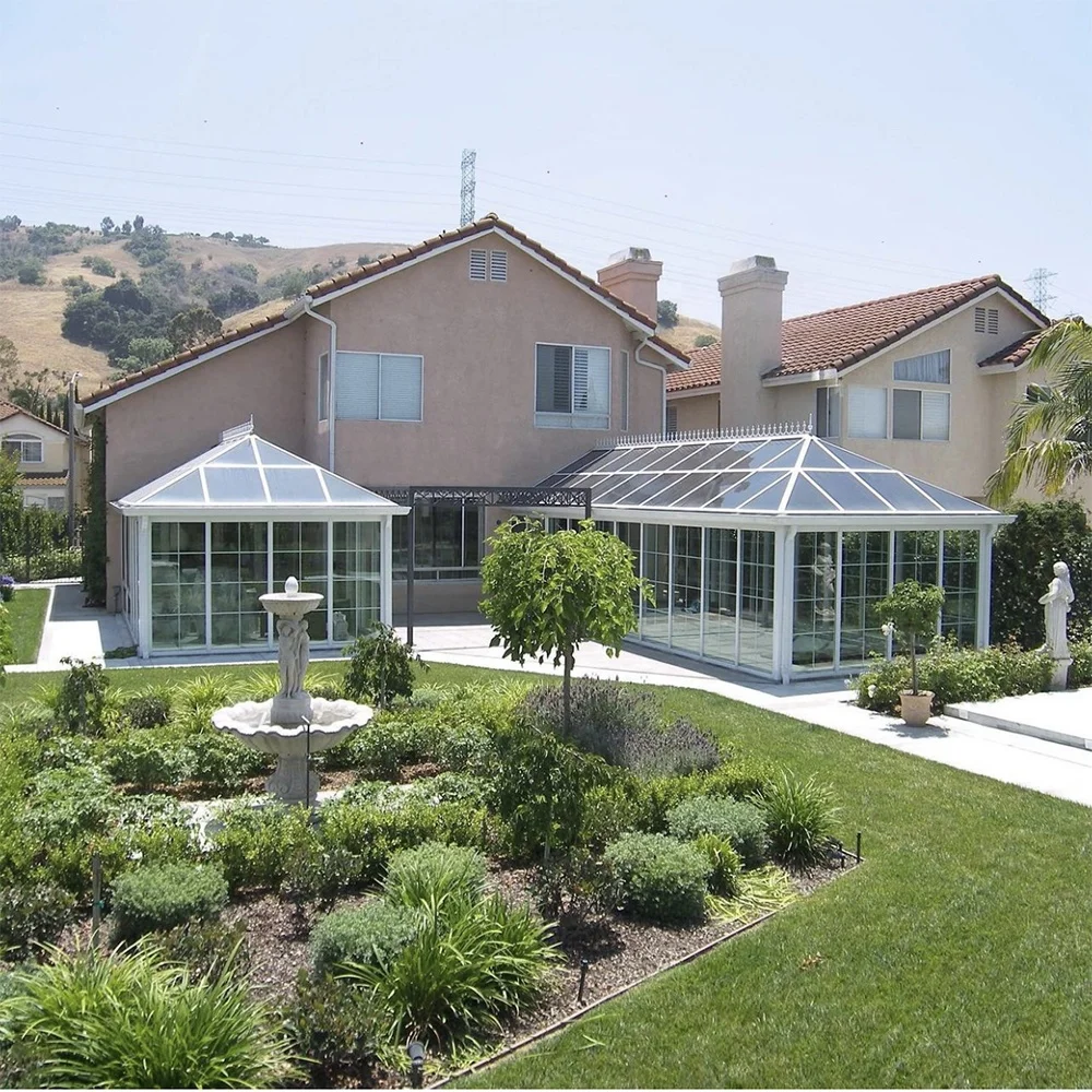 Custom Free Standing Aluminium Frame Glass Sunroom & Glass Houses