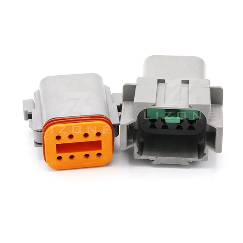 DT04-8P & DT06-8S 8 pin male female connector auto waterproof wire pigtail connector