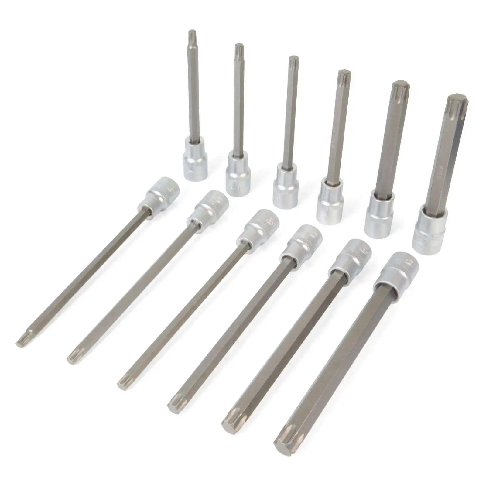 32 Pcs TORX STAR SOCKET BIT SET 1/2 Drive Extra Long and Short Wrench Sockets Kit Screwdriver Bit Set