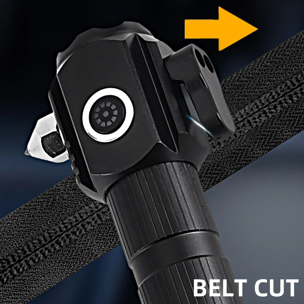 Car Hammer Flashlight Emergency Escape Tool with Window Breaker Cutter Rechargeable High Lumens Magnet Small Flashlight