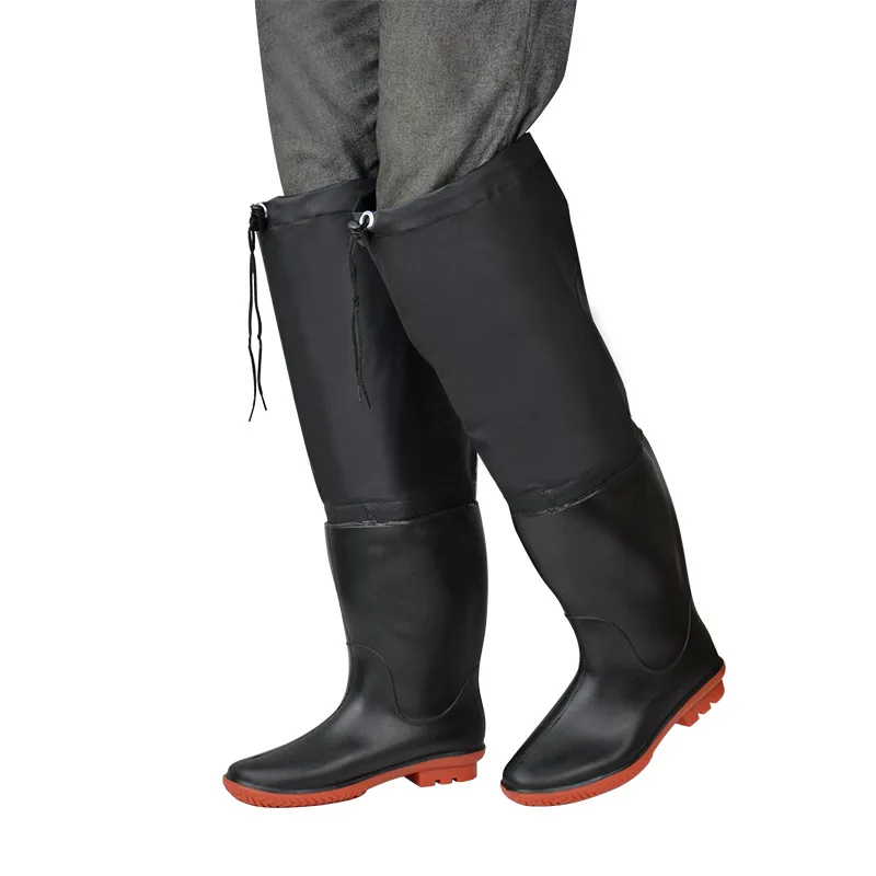 Warm Fishing Shoes For Winter Fishing High Winter Boots Knee Warm Padded Injection Foldable Rain Boots