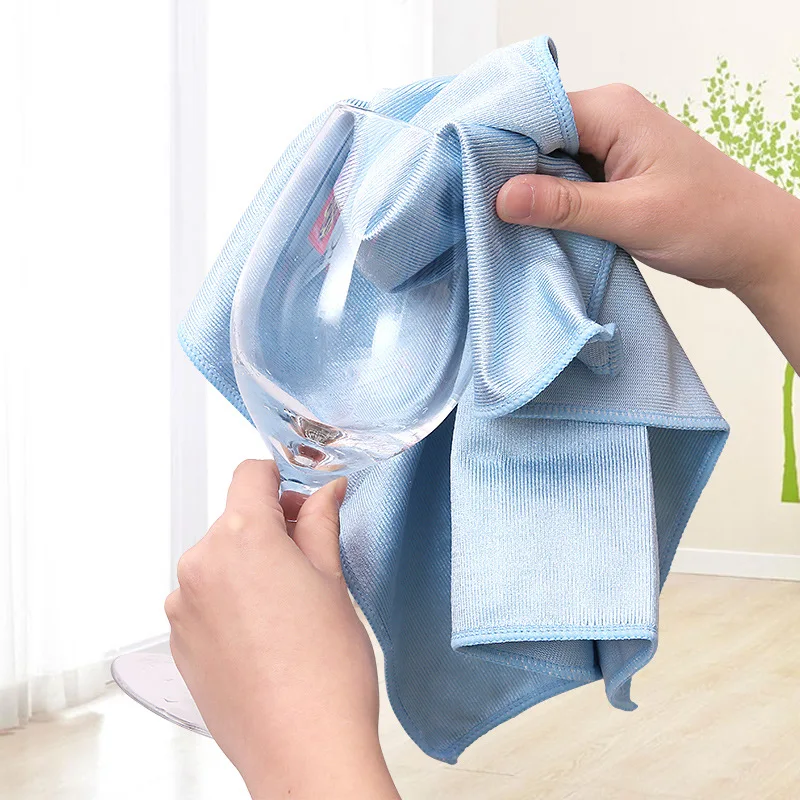 High quality fabric glass clean towel clean quick drying magic cleaning cloth wine glass polishing cloth