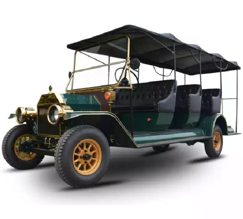 China best seller vintage metal car model metal frame electric car vintage with 8 seater