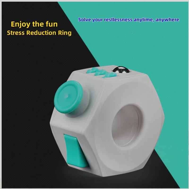 Stress Relief Toy  6 Sided Infinity Cube Fidget Toy for Kids, Adults  for Anxiety Relief  Ideal for Office, School, Traveling