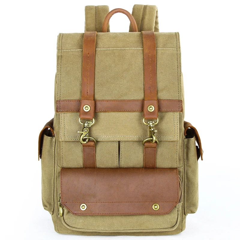 Vintage Canvas Rucksack Wasserdicht Travel Outdoor Backpack School Bags Man Women Travel Laptop Backpack