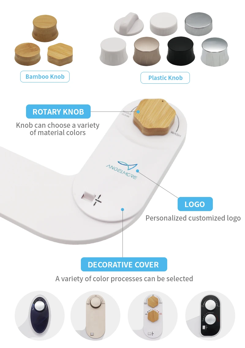 New Design Key Button Ultra-Slim Bidet Toilet Attachment Detachable Smart Bidet Toilet Dual Nozzle Bidet