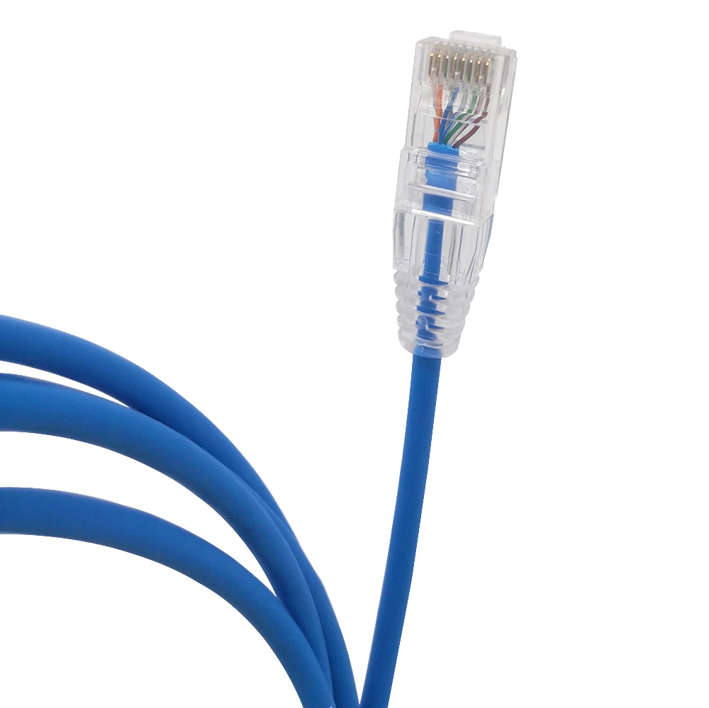 Slim cat6A lan cable 4pair 28awg full copper PVC/LSZH jacket shielded cat 6a ethernet cable